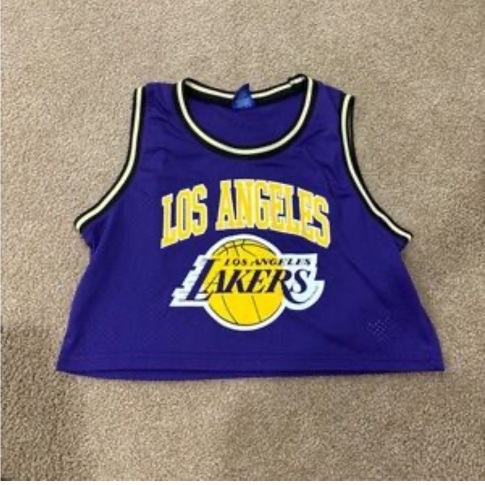NBA Los Angeles Lakers mesh Cropped Jersey Top Sz xl